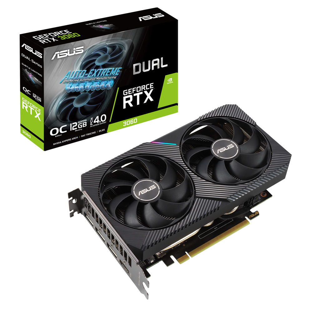 ASUS RTX 3060 DUAL OC V2 (LHR) 12GB GDDR6 192 Bit Ekran Kartı