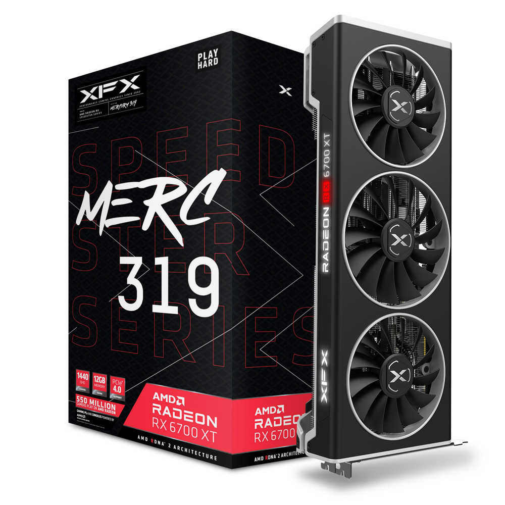 XFX RX 6700 XT SPEEDSTER MERC 319 BLACK 12GB GDDR6 192 Bit RX-67XTYTBDP Ekran Kartı